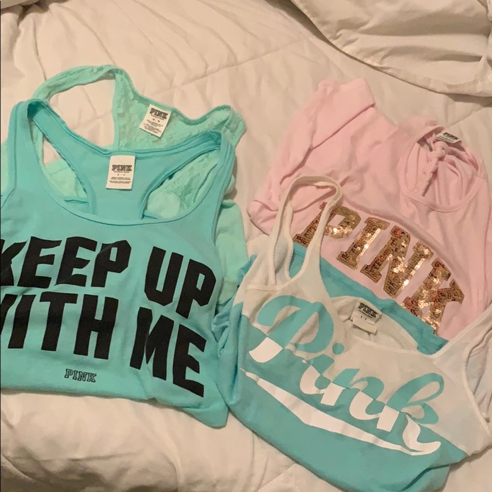 Pink tank tops bundle of 4